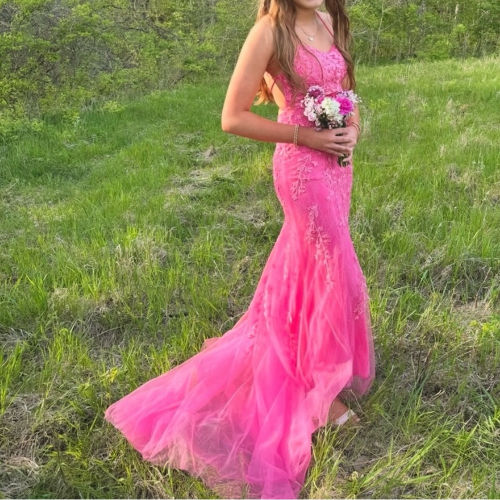 PINK PROM LIKE NEW! Stunning!